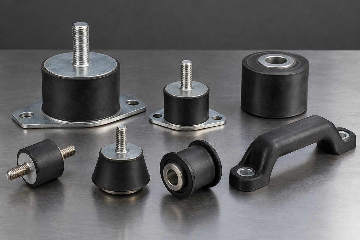 Rubber-to-metal bonded parts